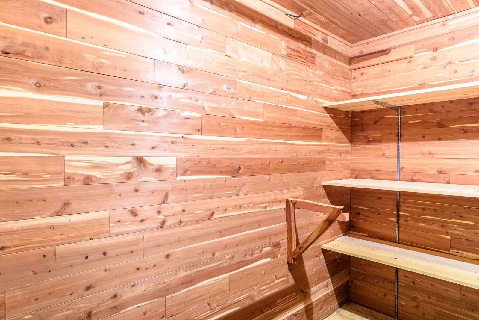 Cedar-lined storage closet