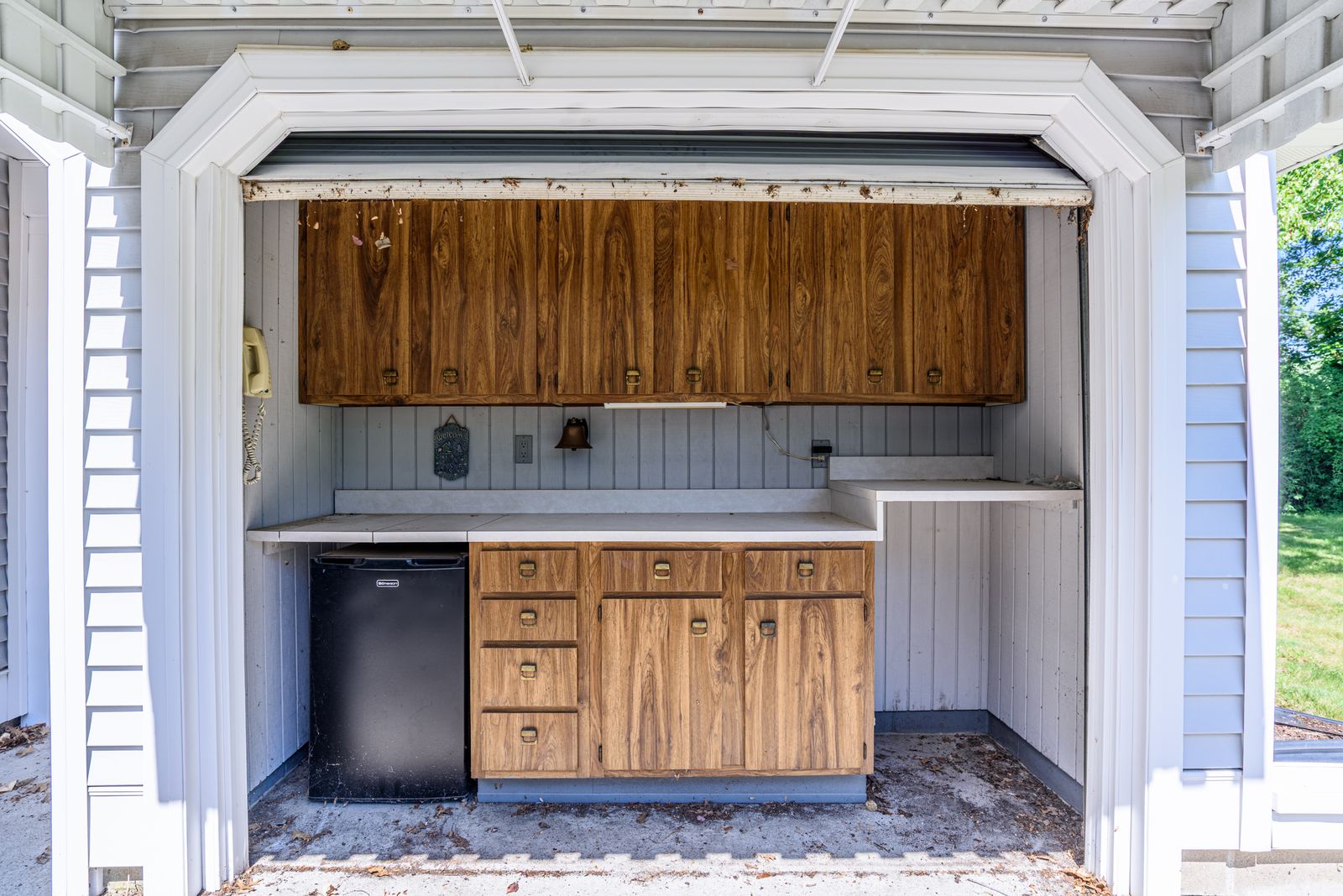 Indoor summer kitchen on the walk-out lower level